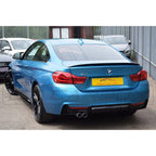 BMW 4 Series F32/F33/F36 GLOSS BLACK TWIN LEFT EXIT EXHAUST DIFFUSER - V2