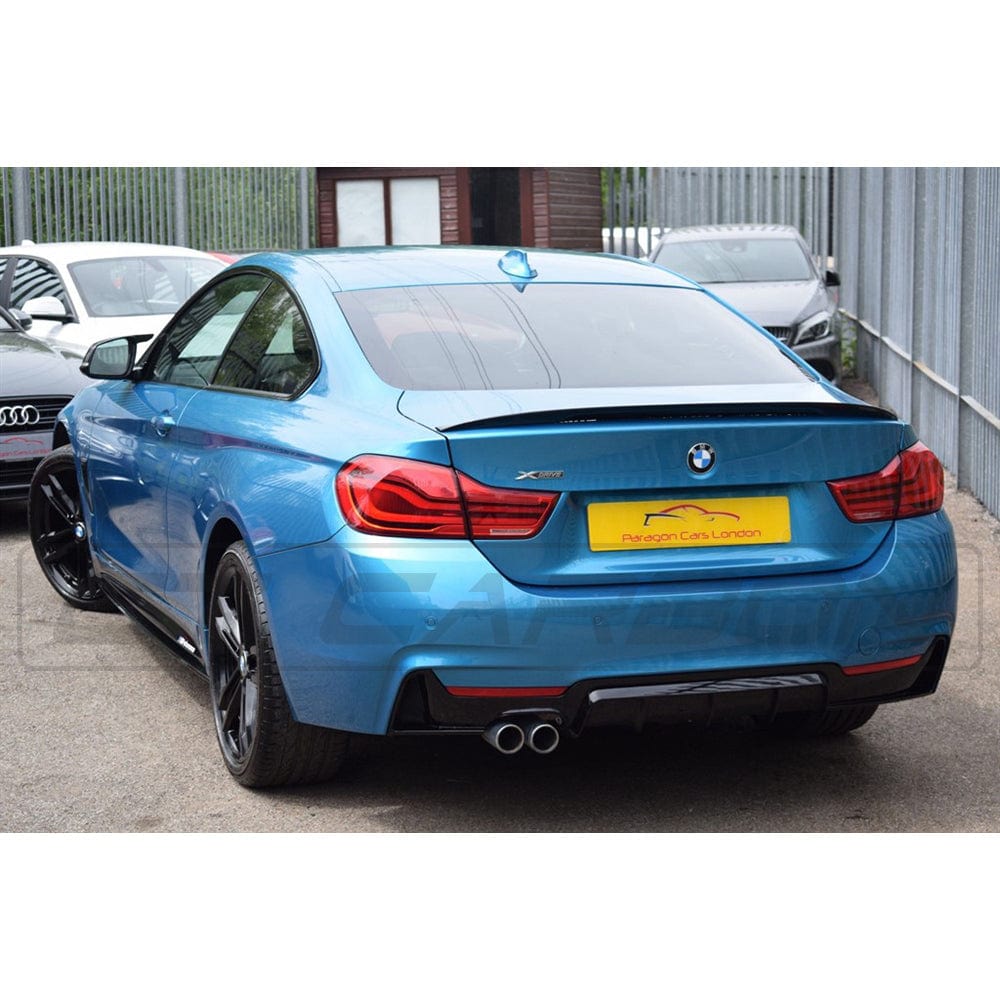 BMW 4 Series F32/F33/F36 GLOSS BLACK TWIN LEFT EXIT EXHAUST DIFFUSER