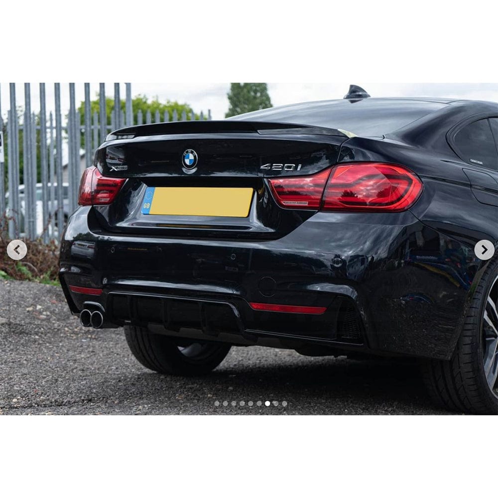 BMW 4 Series F32/F33/F36 GLOSS BLACK TWIN LEFT EXIT EXHAUST DIFFUSER
