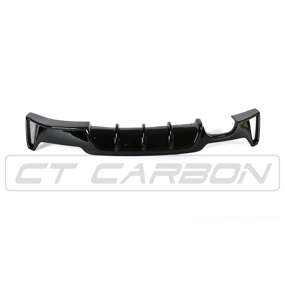 BMW 4 Series F32/F33/F36 GLOSS BLACK TWIN LEFT EXIT EXHAUST DIFFUSER - V2
