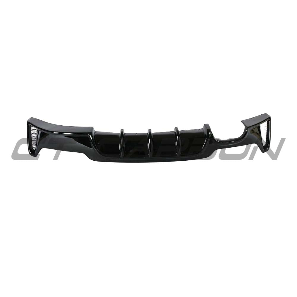 BMW 4 Series F32/F33/F36 GLOSS BLACK TWIN LEFT EXIT EXHAUST DIFFUSER - V2