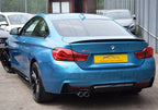 BMW 4 Series F32/F33/F36 GLOSS BLACK TWIN LEFT EXIT EXHAUST DIFFUSER - V2