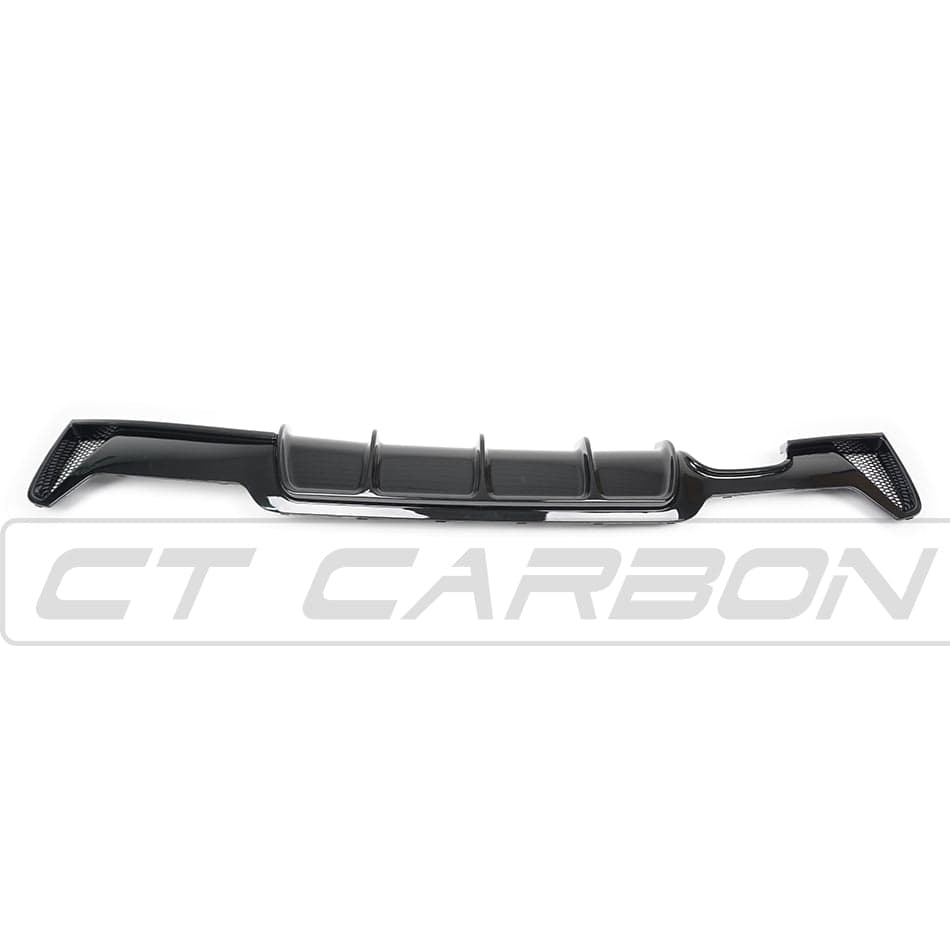 BMW 4 Series F32/F33/F36 GLOSS BLACK TWIN LEFT EXIT EXHAUST DIFFUSER - V2