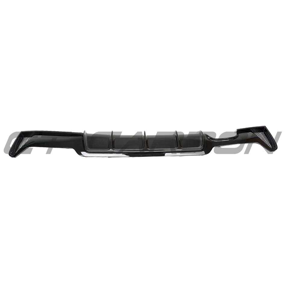 BMW 4 Series F32/F33/F36 GLOSS BLACK TWIN LEFT EXIT EXHAUST DIFFUSER - V2