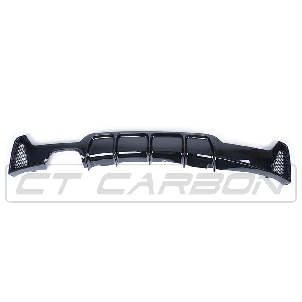 BMW 4 Series F32/F33/F36 GLOSS BLACK TWIN LEFT EXIT EXHAUST DIFFUSER - V2