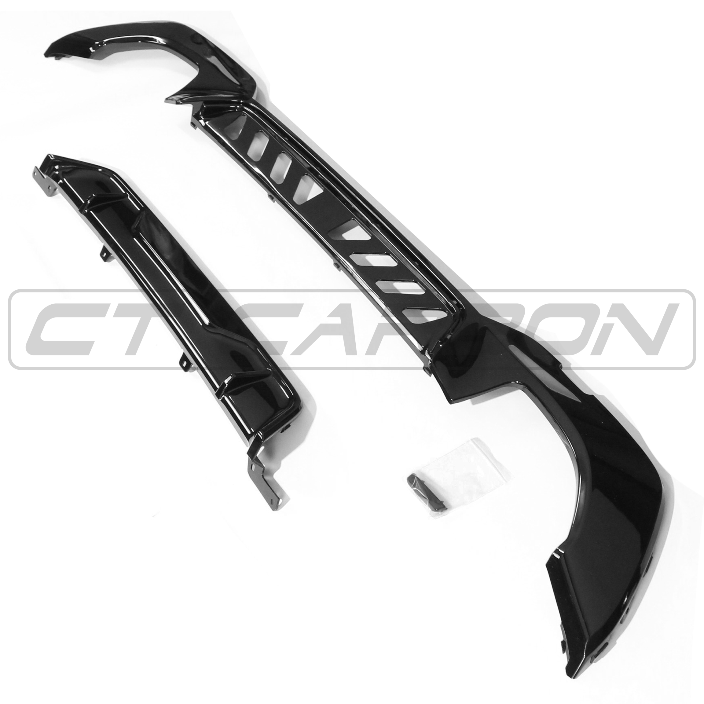BMW G20/G21 3 SERIES GLOSS BLACK DIFFUSER - MP STYLE (QUAD TIPS)