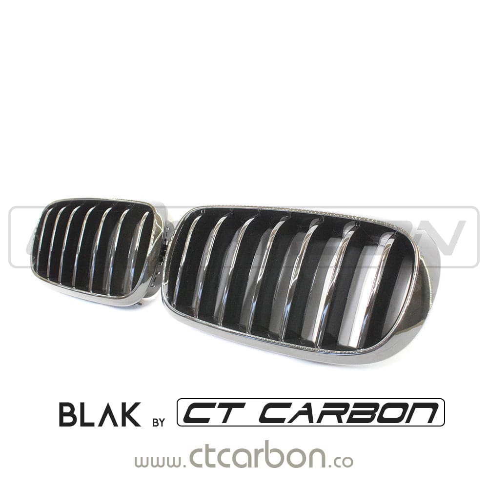 BMW F15 & F16 X5 & X6 SINGLE SLAT BLACK GRILLES- BLAK BY CT CARBON