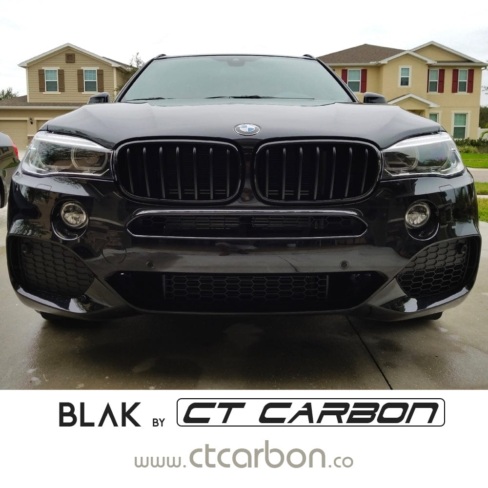 BMW F15 & F16 X5 & X6 SINGLE SLAT BLACK GRILLES- BLAK BY CT CARBON