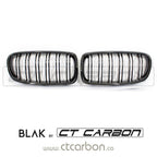 BMW F30/F31 3 SERIES BLACK DOUBLE SLAT GRILLES - BLAK BY CT CARBON