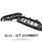 BMW F30/F31 3 SERIES BLACK DOUBLE SLAT GRILLES - BLAK BY CT CARBON