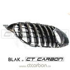 MERCEDES W205 C CLASS 2014-2018 BLACK GRILLE (WITHOUT CAMERA) - BLAK BY CT CARBON