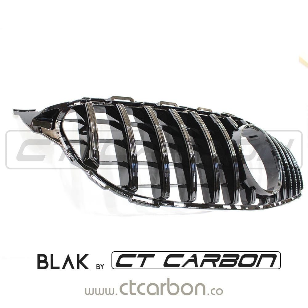 MERCEDES W205 C CLASS 2014-2018 BLACK GRILLE (WITHOUT CAMERA) - BLAK BY CT CARBON
