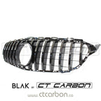MERCEDES W205 C CLASS 2014-2018 BLACK GRILLE (WITHOUT CAMERA) - BLAK BY CT CARBON