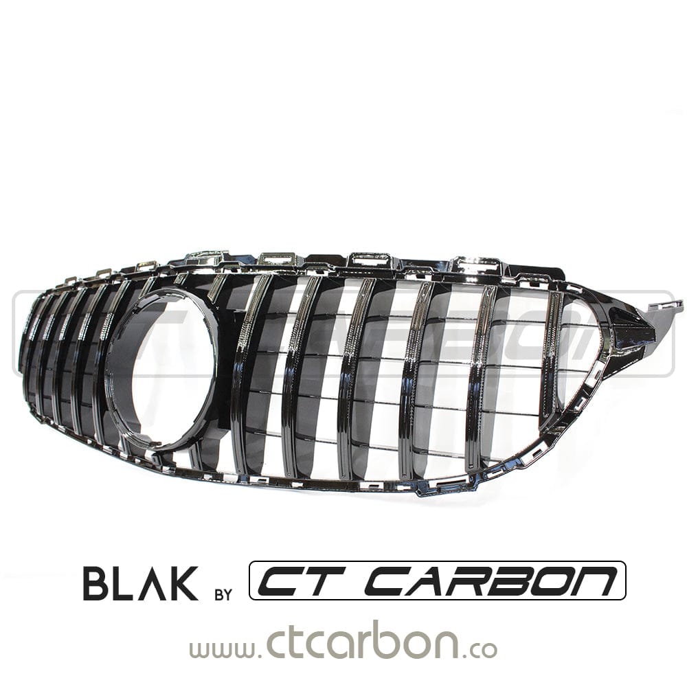 MERCEDES W205 C CLASS 2014-2018 BLACK GRILLE (WITHOUT CAMERA) - BLAK BY CT CARBON