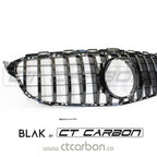 MERCEDES W205 C CLASS 2014-2018 BLACK GRILLE (WITHOUT CAMERA) - BLAK BY CT CARBON