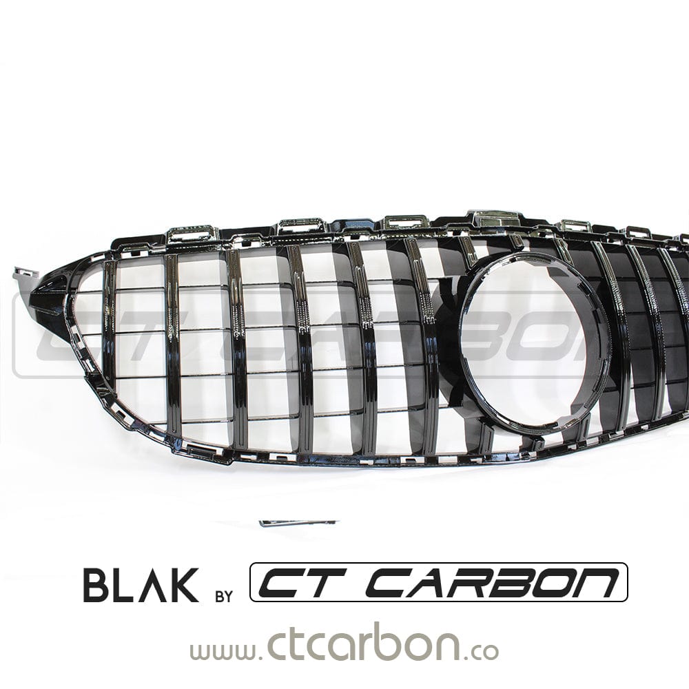 MERCEDES W205 C CLASS 2014-2018 BLACK GRILLE (WITHOUT CAMERA) - BLAK BY CT CARBON