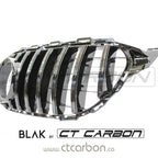 MERCEDES W205 C CLASS 2014-2018 BLACK GRILLE (WITHOUT CAMERA) - BLAK BY CT CARBON