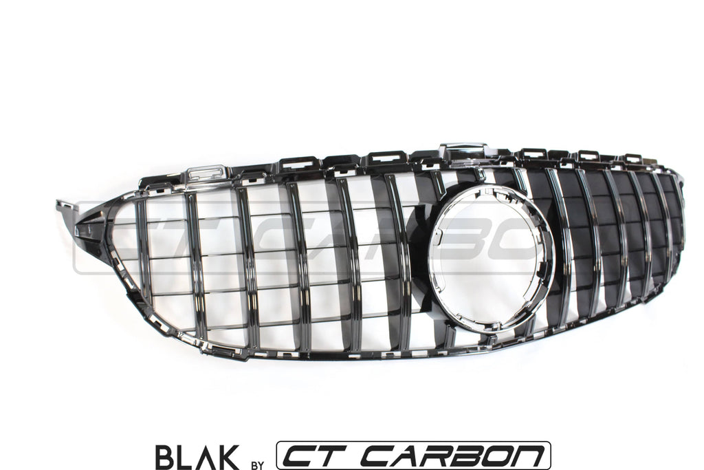MERCEDES W205 C CLASS 2019+ BLACK GRILLE (WITH CAMERA) - BLAK BY CT CARBON