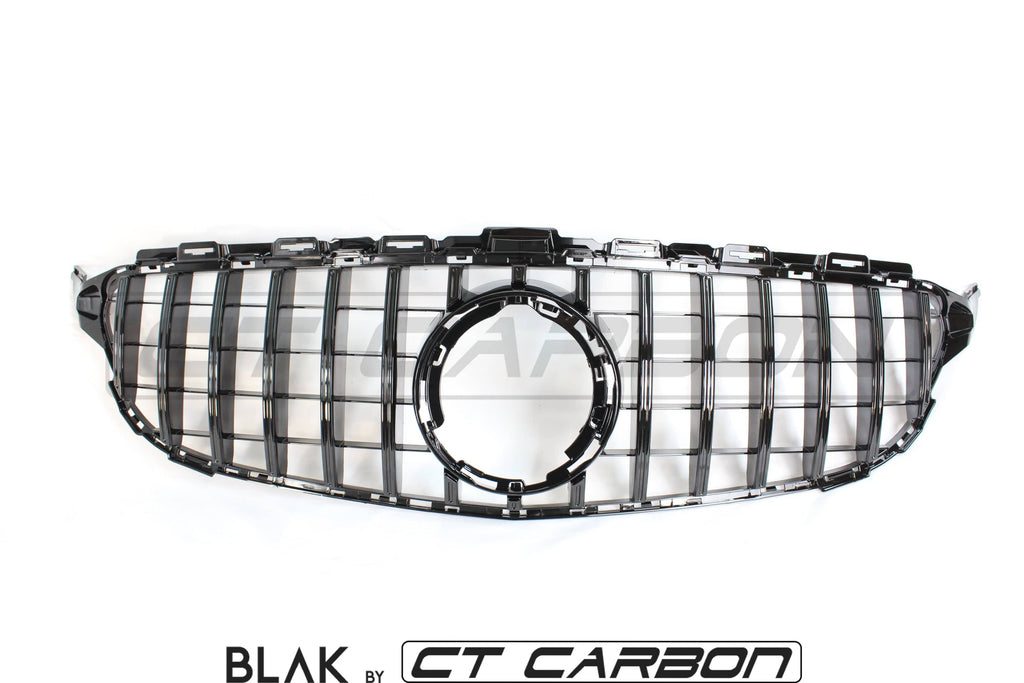 MERCEDES W205 C CLASS 2019+ BLACK GRILLE (WITH CAMERA) - BLAK BY CT CARBON