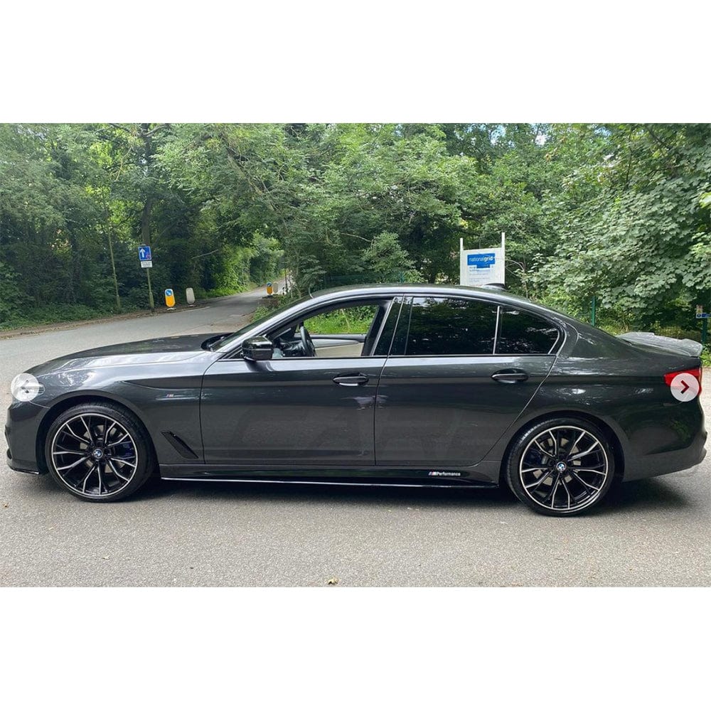 BMW 5 SERIES G30/31 GLOSS BLACK SIDE SKIRTS - MP STYLE - BLAK BY CT CARBON