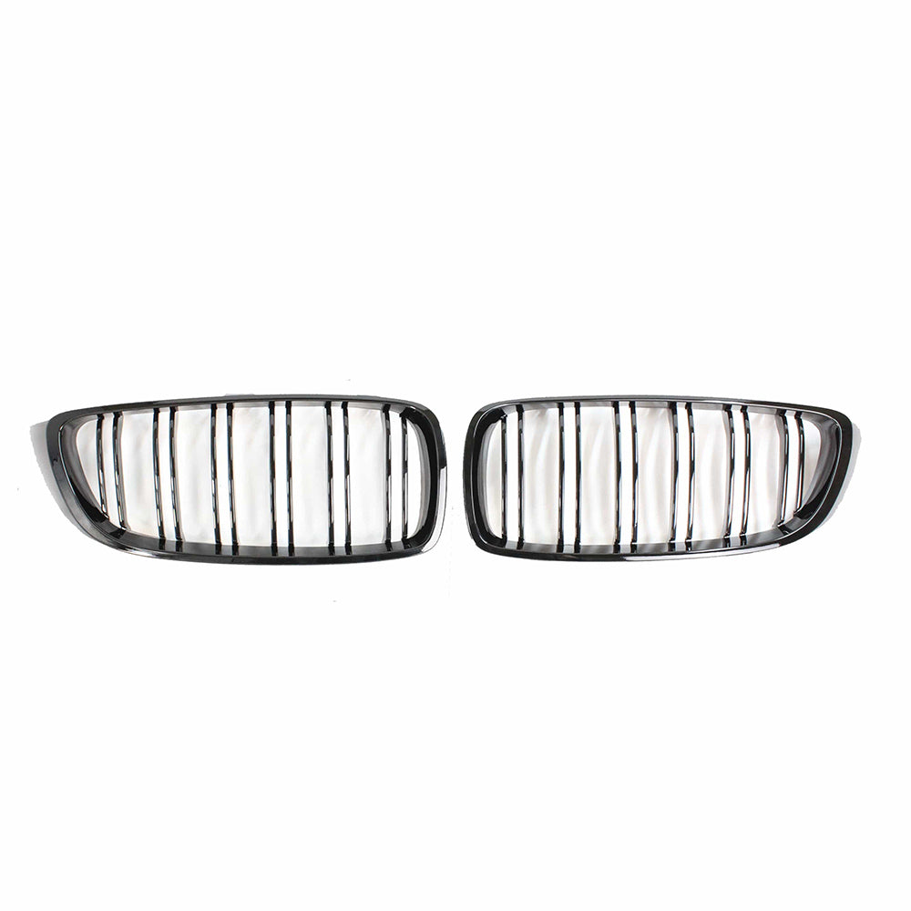 BMW M4 F82 / F83 & F32/F33/F36 4 SERIES DOUBLE SLAT BLACK GRILLES - BLAK BY CT CARBON