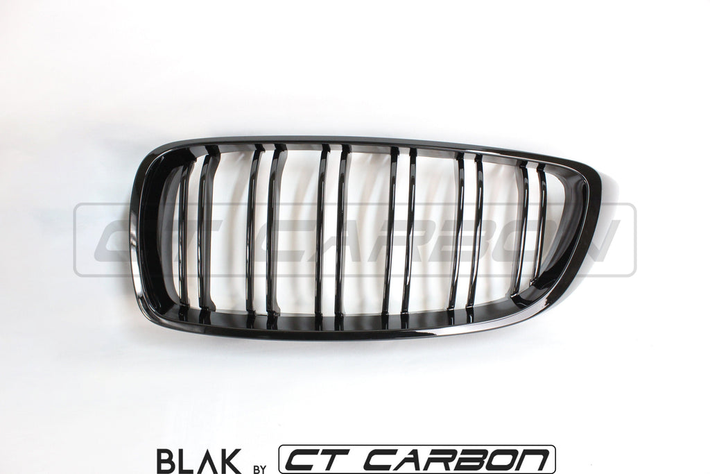 BMW M4 F82 / F83 & F32/F33/F36 4 SERIES DOUBLE SLAT BLACK GRILLES - BLAK BY CT CARBON
