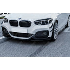 BMW 1 SERIES F20 F21 LCI STANDARD (NON M SPORT) 2015-2019 3PC FRONT SPLITTER IN GLOSS BLACK