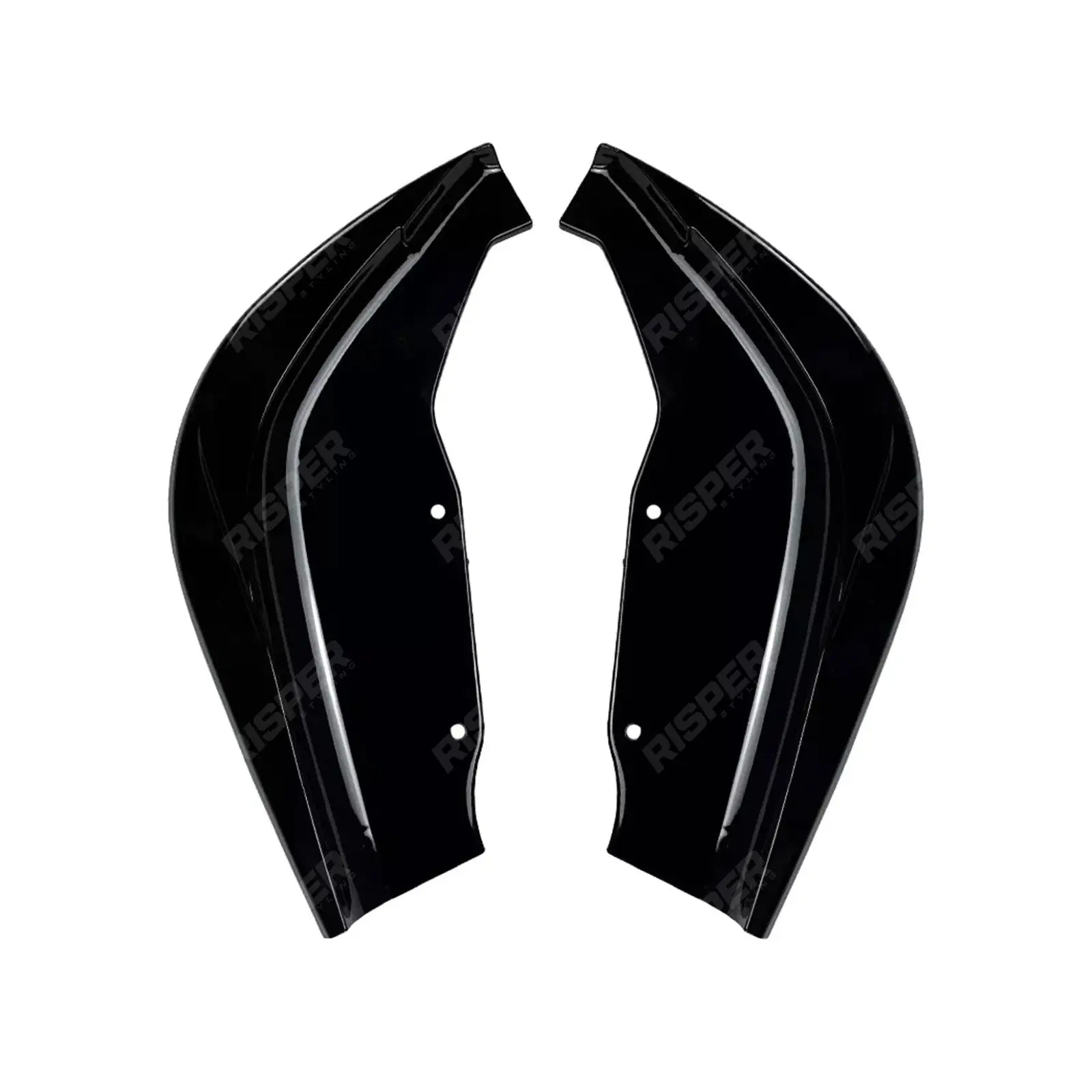 BMW 1 SERIES F40 M SPORT 2019-2024 REAR BUMPER CORNER SPLITTERS IN GLOSS BLACK