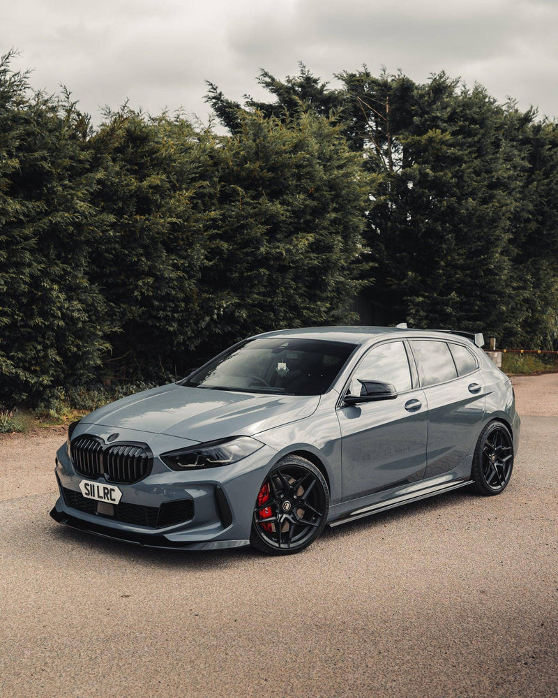BMW 1 SERIES M SPORT & M135I F40 EVO-1 GLOSS BLACK FRONT SPLITTER BY ZAERO (2019+)
