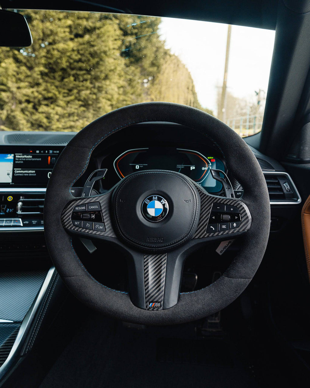 BMW 2 Series G42, M2 G87, M3 G80, M4 G82 Full Alcantara Steering Wheel by TRE