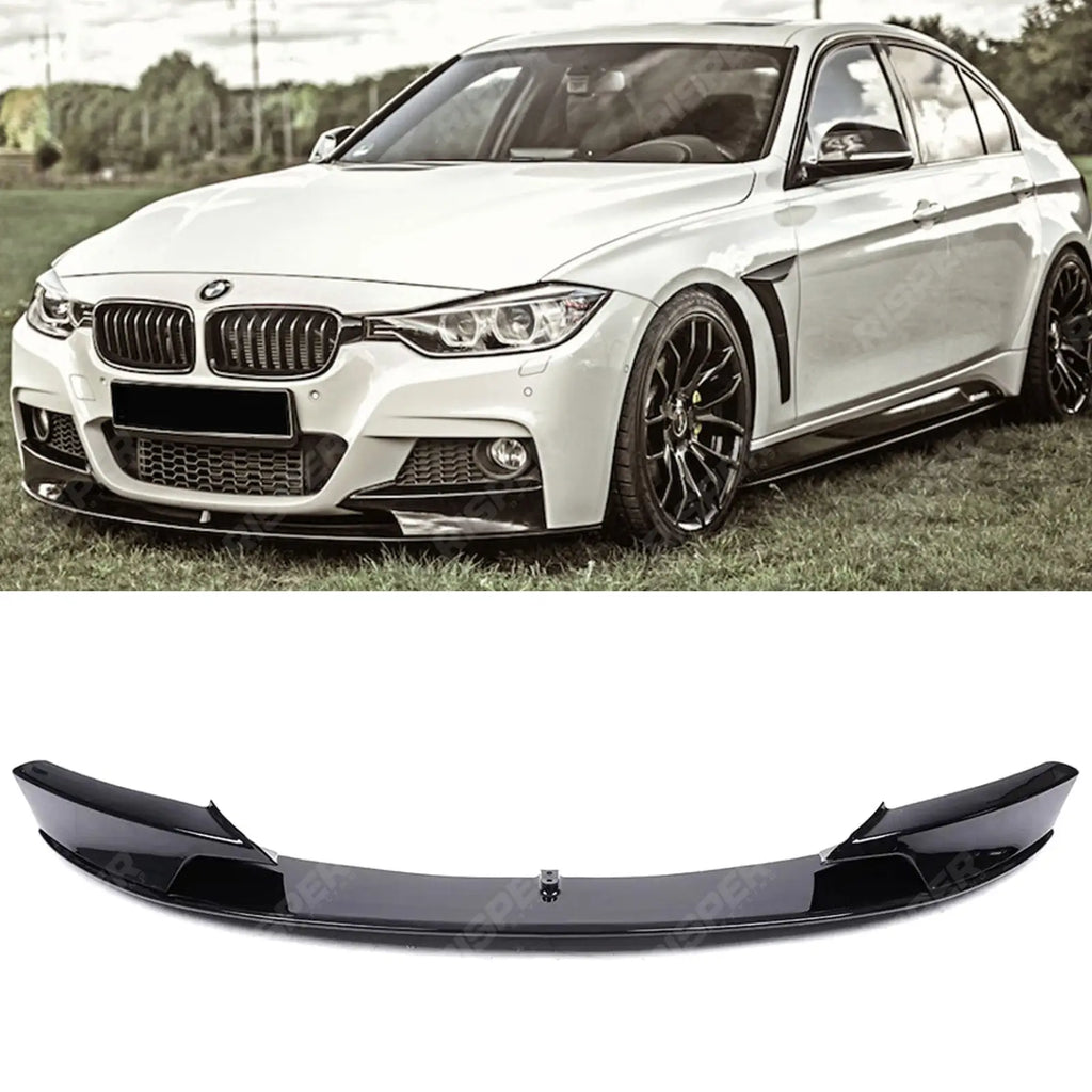 BMW 3 Series F30 F31 F35 M Sport Front Splitter in Gloss Black