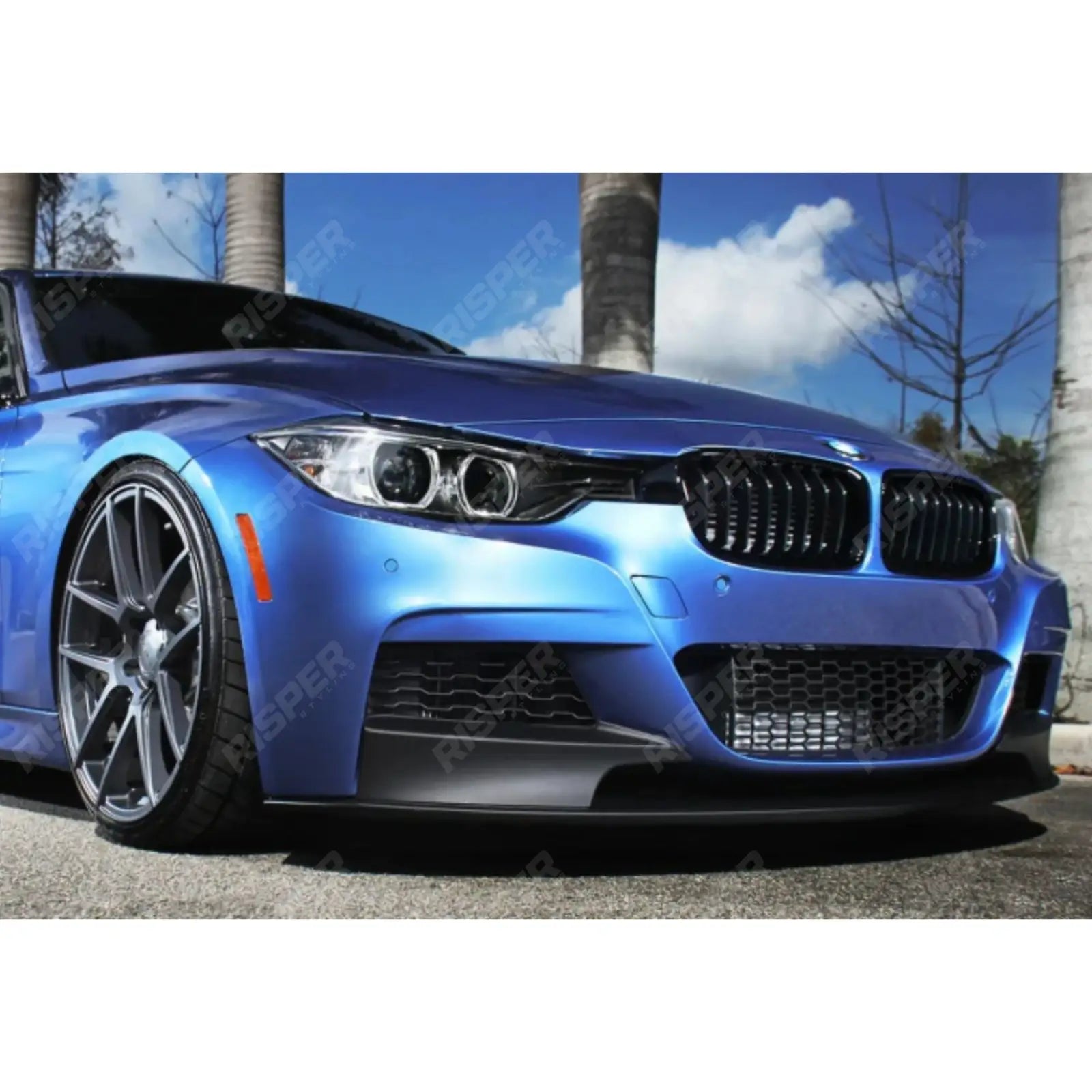 BMW 3 Series F30 M Sport 2012-2018 Matte Black Full Aero Body Kit - Diffuser 00__00