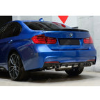 BMW 3 Series F30 M Sport 2012-2018 Matte Black Full Aero Body Kit - Diffuser 00__00