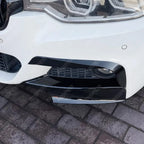 BMW 3 SERIES F30 M SPORT 2012-2019 FRONT UPPER CANARDS IN GLOSS BLACK
