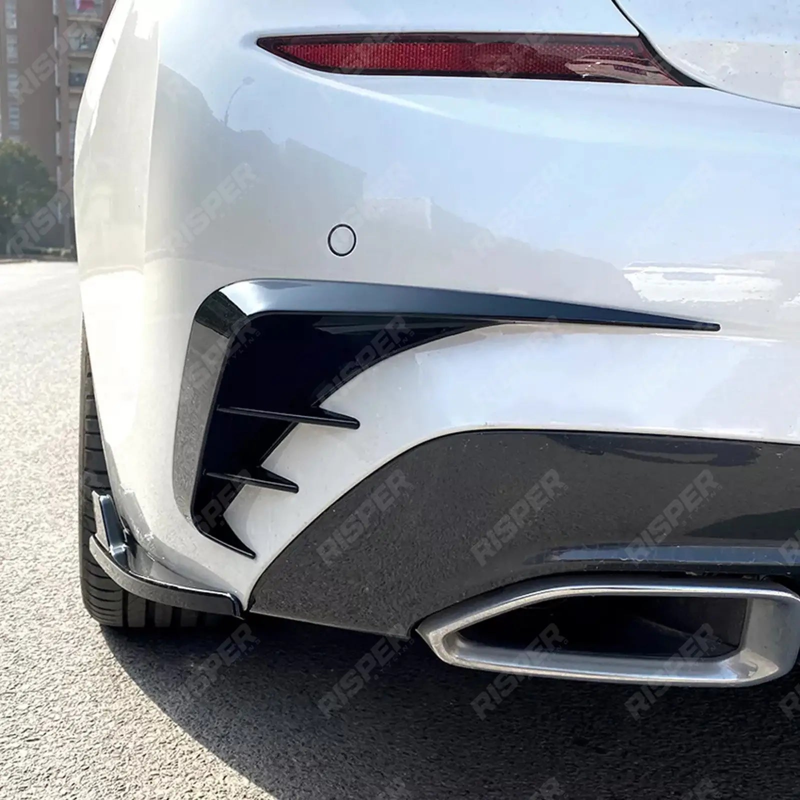 BMW 3 SERIES G20 M SPORT PRE LCI 2019-2022 REAR BUMPER SPORT VENTS IN GLOSS BLACK