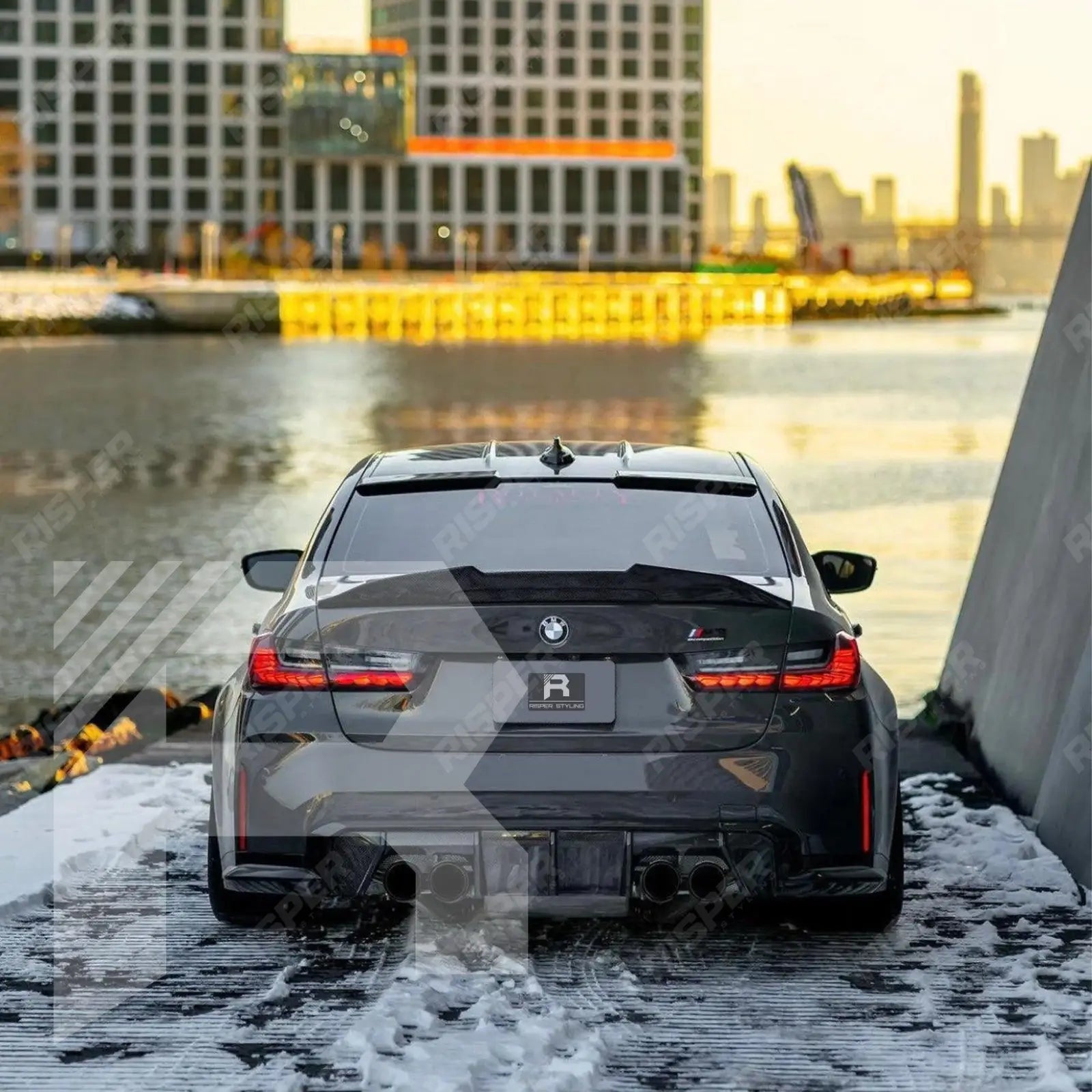 BMW 3 Series G20 M3 G80 2018+ Gloss Black PSM Style Ducktail Spoiler