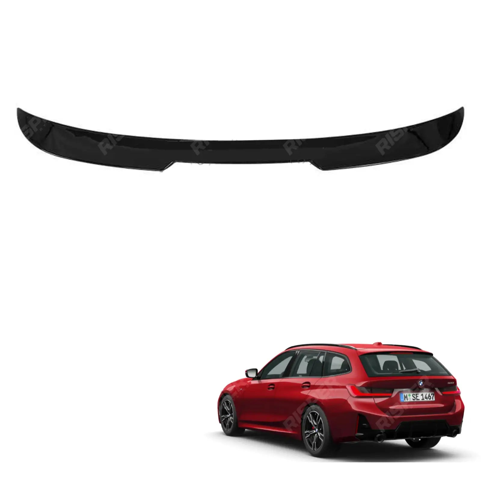 BMW 3 Series Touring G21 2018+ Rear Spoiler In Gloss Black
