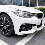 BMW 4 SERIES F32 & F36 2014-2020 M SPORT FRONT UPPER CANARDS IN GLOSS BLACK