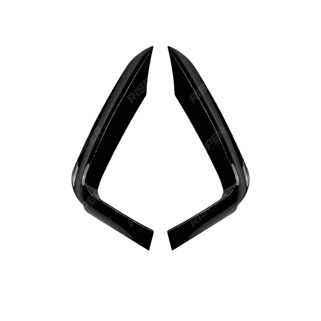 BMW 4 SERIES F32 & F36 2014-2020 M SPORT FRONT UPPER CANARDS IN GLOSS BLACK