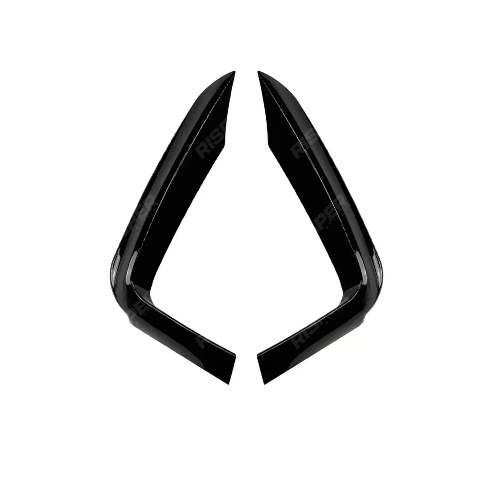 BMW 4 SERIES F32 & F36 2014-2020 M SPORT FRONT UPPER CANARDS IN GLOSS BLACK