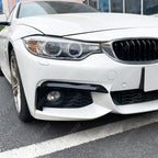 BMW 4 SERIES F32 & F36 2014-2020 M SPORT FRONT UPPER CANARDS IN GLOSS BLACK