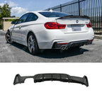 BMW 4 Series F32 F36 M Sport 2013-2020 Rear Diffuser Double Exit Carbon Look 00__