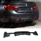Bmw 4 Series F32 F36 M Sport 2014-2020 Rear Diffuser 00__00 In Matte Black