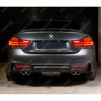 Bmw 4 Series F32 F36 M Sport 2014-2020 Rear Diffuser 00__00 In Matte Black