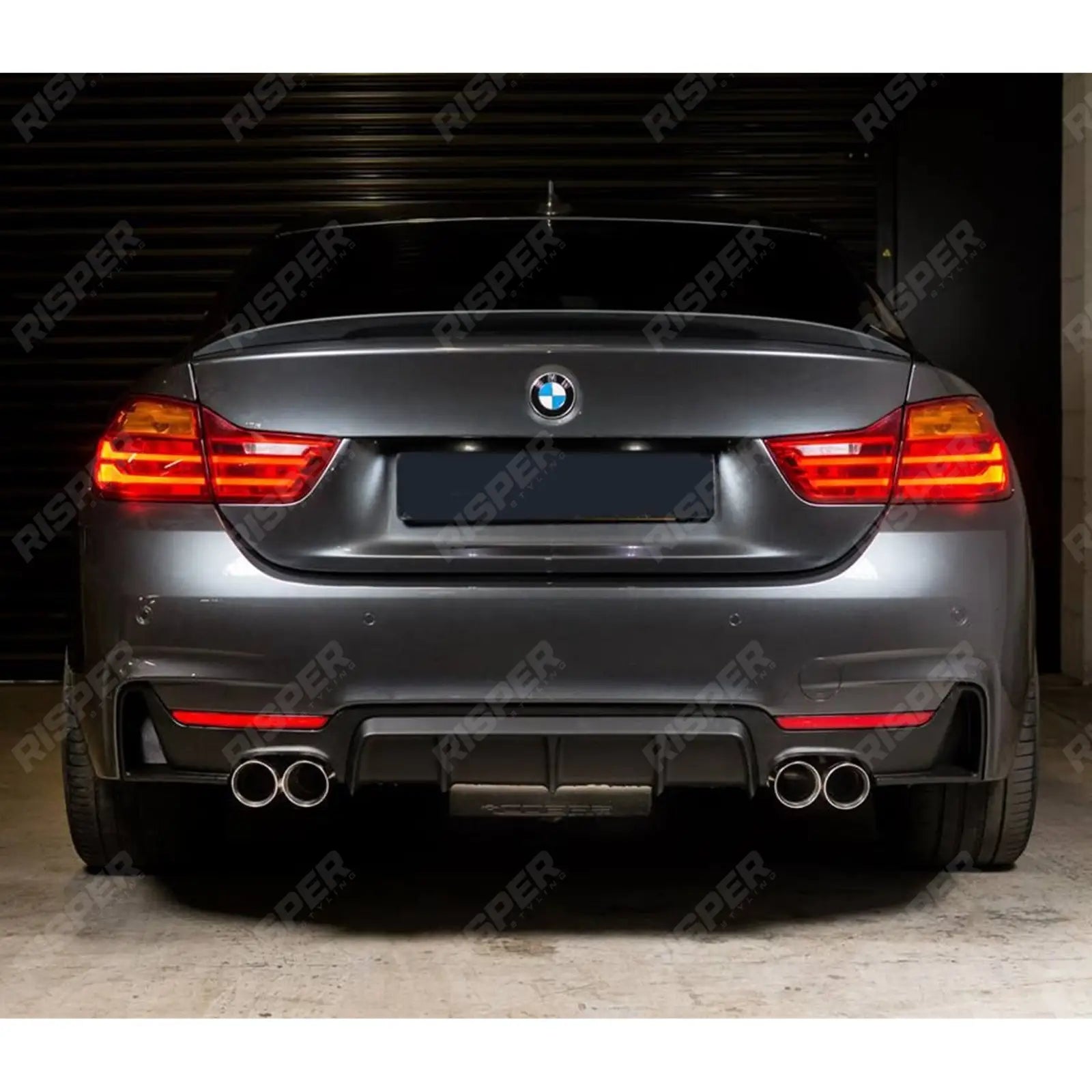 Bmw 4 Series F32 F36 M Sport 2014-2020 Rear Diffuser 00__00 In Matte Black