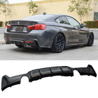 Bmw 4 Series F32 F36 M Sport 2014-2020 Rear Diffuser In Matte Black 0___0
