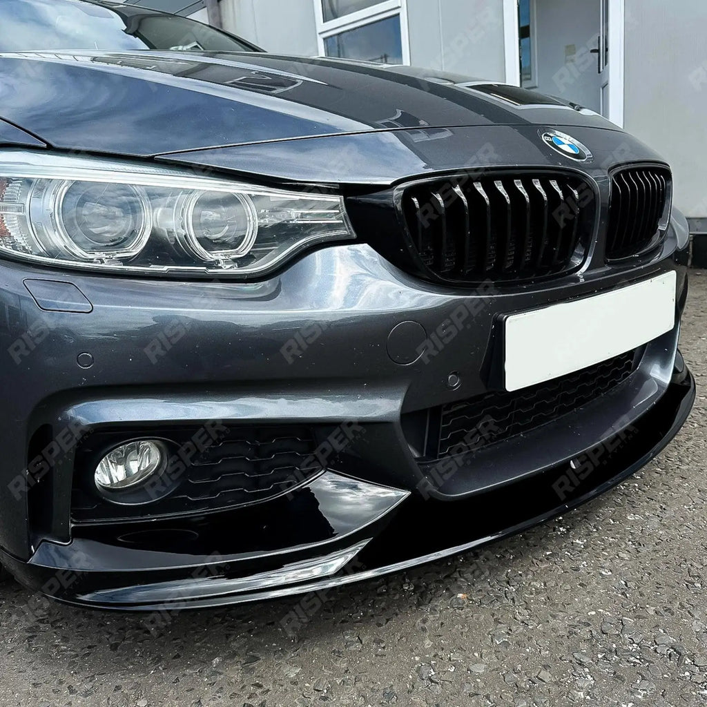 BMW 4 Series F32/F36 M Sport Front Splitter in Gloss Black