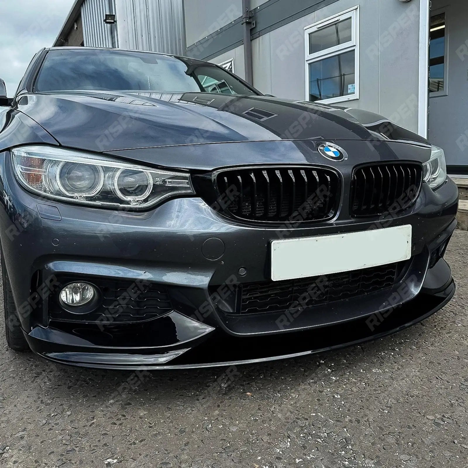 BMW 4 Series F32/F36 M Sport Front Splitter in Gloss Black