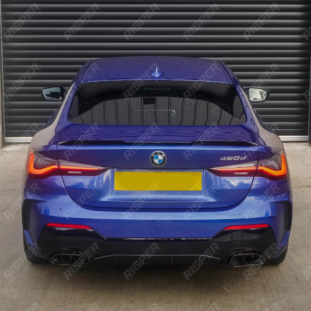 Gloss Black Full Aero Kit with Exhaust Tips For BMW 4 Series G22 2020+ - M Sport -
