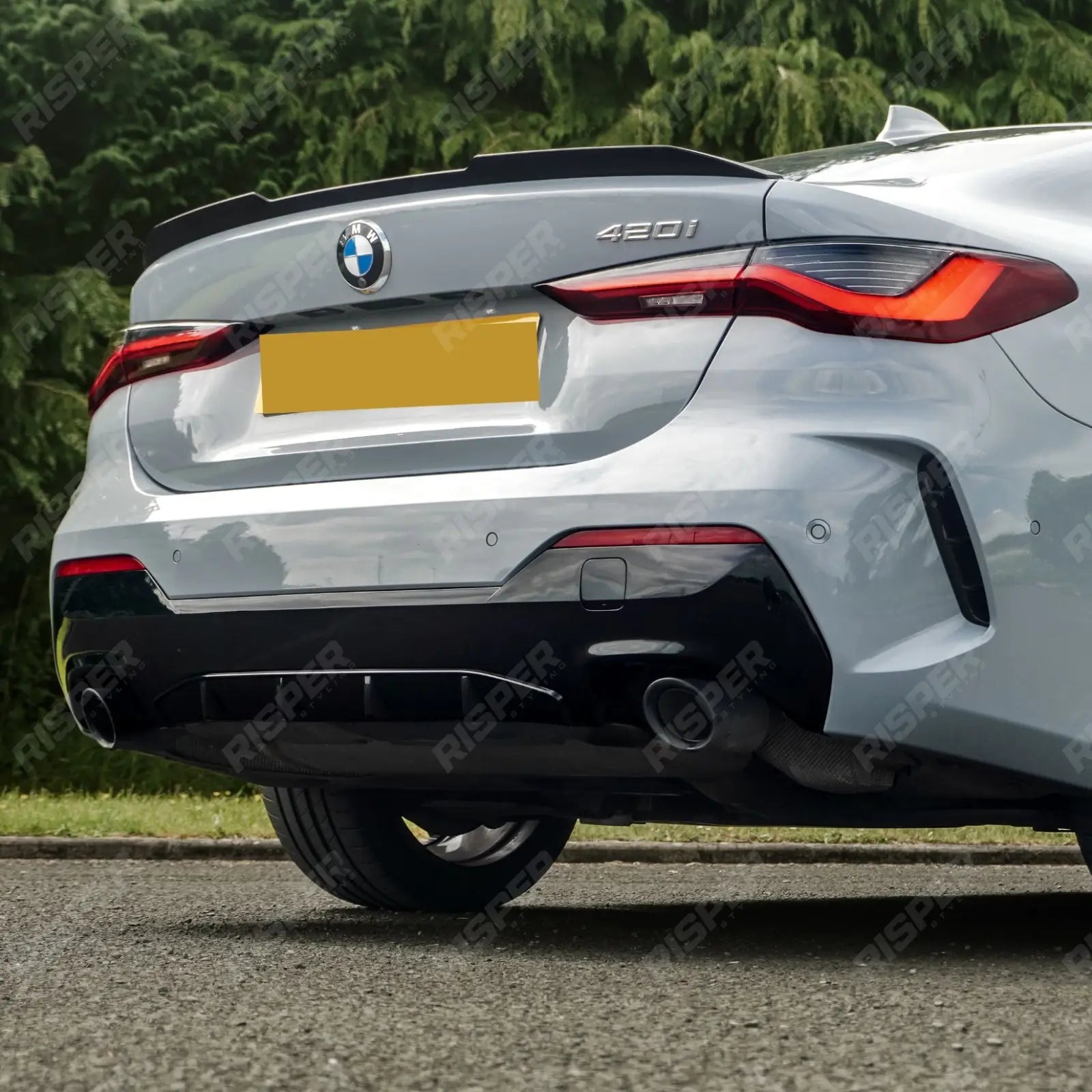 Gloss Black Full Aero Kit with Exhaust Tips For BMW 4 Series G22 2020+ - M Sport -